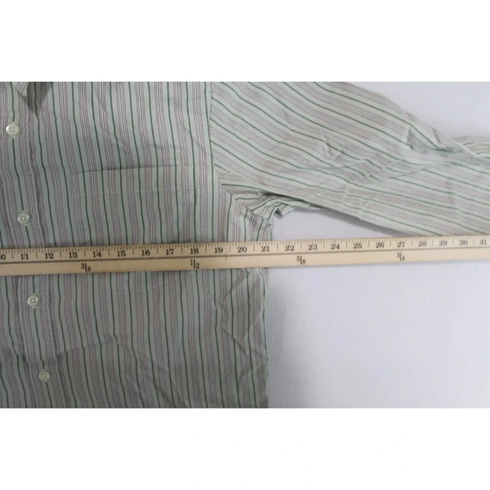 Banana Republic Men Beige Button Down Striped Casual Turkey Size Meduim